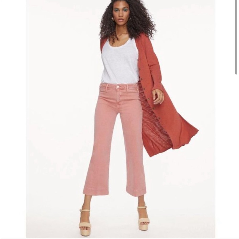 Sanctuary Non Conformist High Rise Welt Wide Leg Crop in Pottery